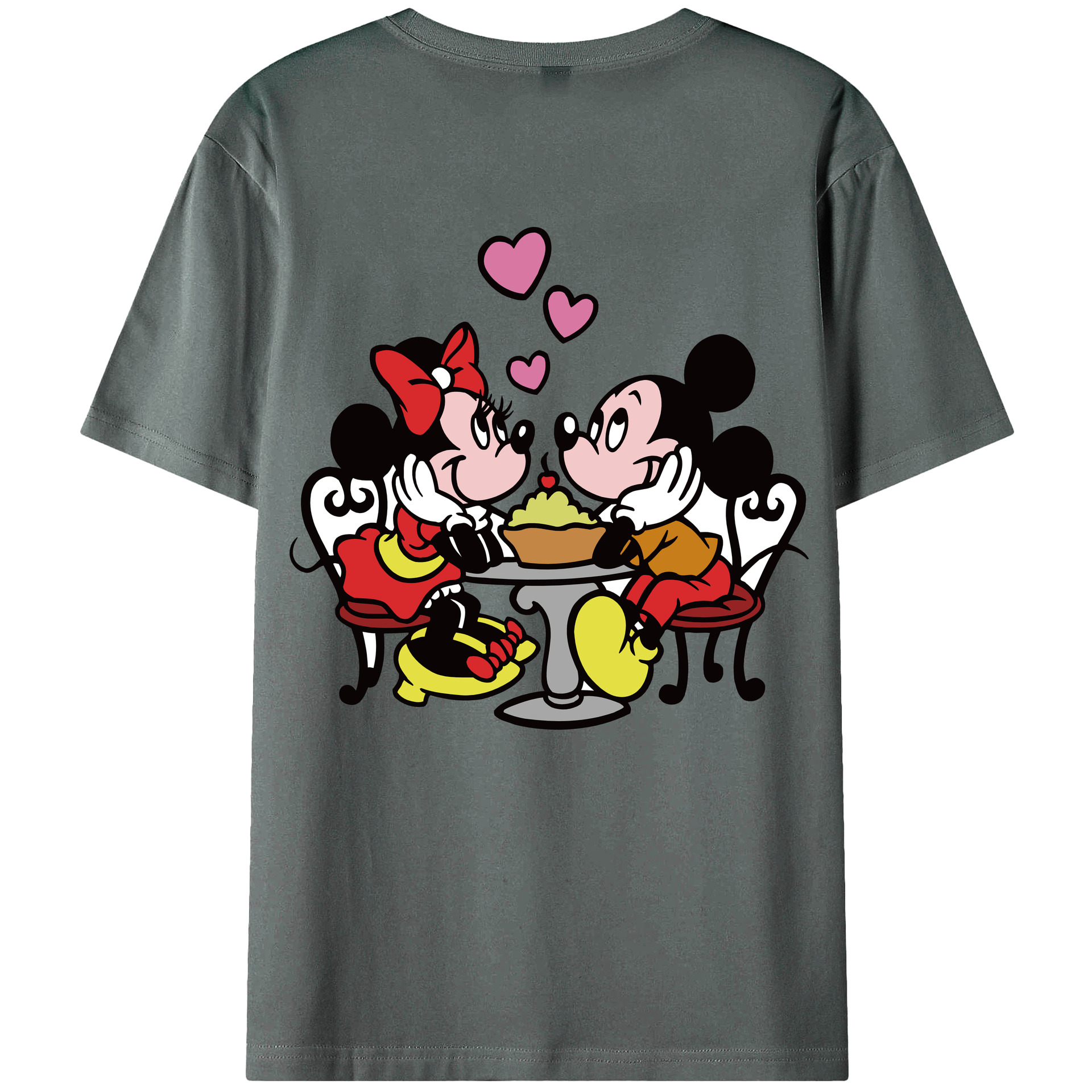 （画像用） ミッキーマウス Mickey Mouse 綿100％半袖Tシャツ（背面プリント）
